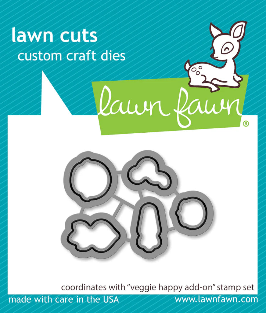 Veggie happy add-on Stamps and Dies Bundle by Lawn Fawn